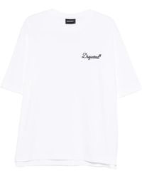 DSquared² - T-Shirt Met Geborduurd Logo - Lyst