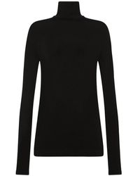 Wolford - Tops ,Zwart ,Wol Naadloos Shirt Met Lange Mouwen - Lyst