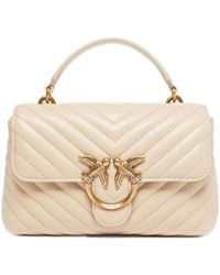 Pinko - Tassen ,Suède Gewatteerde Mini Lady Love Tas - Lyst