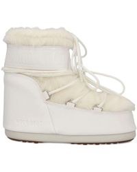 Moon Boot - Schoenen ,Wit ,Leer Icon Low Boot - Lyst