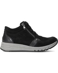 Waldläufer - Zwarte Suède Hoge Top Sneakers - Lyst