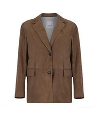 Max Mara - Suede Tailored Blazer - Lyst