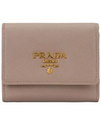Prada - Luxuriöser Lederkartenhalter Mit Münzfach - Lyst