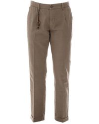 Yes-Zee - Pantaloni chino in cotone con coulisse decorativa - Lyst