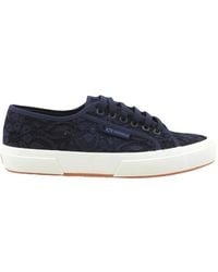 Superga - Schoenen ,Blauw ,Katoen 2750 Pizzo Macrame - Lyst