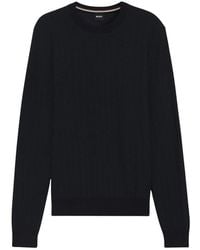 HUGO - Round-Neck Knitwear - Lyst
