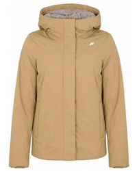 K-Way - Marlette Twill Soft Beaver Jas - Lyst