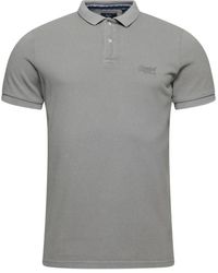 Superdry - Tops ,Grijs ,Katoen Vintage Logo Organisch Katoen Polo Grijs - Lyst
