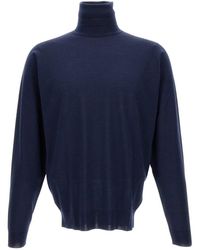 John Smedley - Truien & Vesten ,Blauw ,Wol Cherwell Turtleneck - Lyst