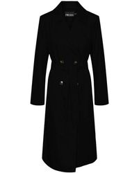 Pieces - Double-Breasted Coats - Lyst