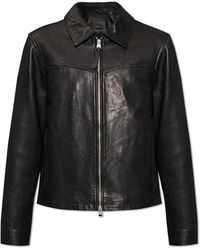 AllSaints - Giacca in pelle 'tune' - Lyst