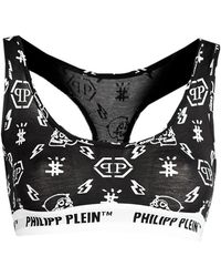 Philipp Plein - Stijlvolle Bralette Set Met Logo Print - Lyst
