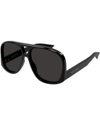 Saint Laurent - Moderne sonnenbrille in dunkel havana/grau - Lyst