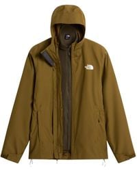 The North Face - Fitness ,Groen ,Polyester Quest Mono Triclimate 3-In-1 Jas - Lyst