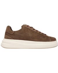 Guess - Schoenen ,Bruin ,Katoen Elba Genuine Suede Sneaker - Lyst