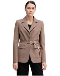 GAUDI - Blazer Met Riem En Zakken - Lyst