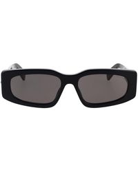 BVLGARI - Forma geometrica occhiali da sole con lenti grigie - Lyst