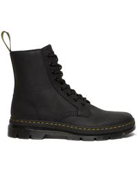 Dr. Martens - Stivali combs in pelle nera - Lyst
