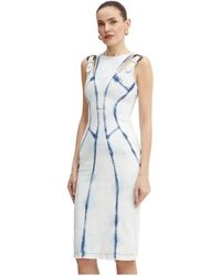 Versace Jeans Couture - Denim Midi Jurk - Lyst