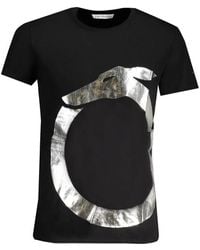 Trussardi - Magliette nera con logo stampato - Lyst