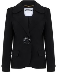 Moschino - Jassen ,Zwart ,Katoen Elegante Blazer - Lyst