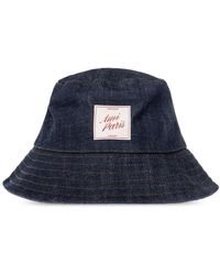 Ami Paris - Denim Bucket Hat Met Labeldetail - Lyst