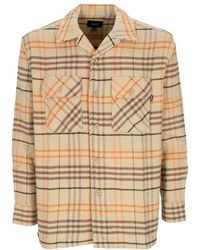 Huf - Overhemden ,Katoen Geruite Flanellen Shirt Met Knoopsluiting - Lyst