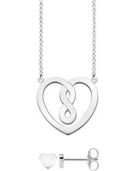 Thomas Sabo - Kette Und Ohrstecker Herz Set0561-001-21-L42V - Lyst