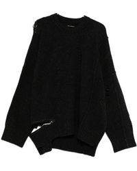 Isabel Benenato - Dunkelgrauer Distressed Merino Blend Pullover - Lyst