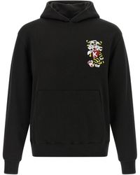 KENZO - Hoodies & Sweatvesten ,Zwart ,Katoen Wild Tiger Geborduurde Hoodie - Lyst