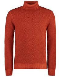 Moorer - Woll Rollkragenpullover Gerippte Strickkanten - Lyst