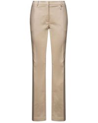 Guess - Gerade Taupe Hose Mit Charm Detail - Lyst