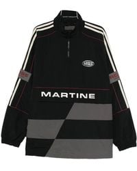 Martine Rose - Zwart Grijs Half Zip Streep Jas - Lyst