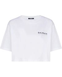 Balmain - Tops ,Wit ,T-Shirts - Lyst