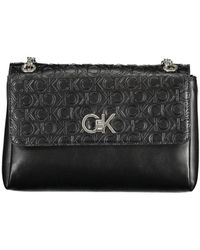 Calvin Klein - Tassen ,Zwart ,Polyester 2 Chain Shoulder Bag - Lyst