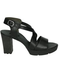 Paul Green - Sportliche Schwarze Sandalen Mit Gummisohle - Lyst
