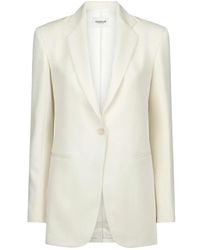 Dondup - Jassen ,Wit ,Wol Regular-Fit Single-Breasted Blazer - Lyst