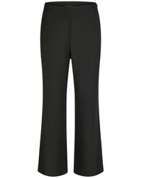 MARC AUREL - Broeken ,Zwart ,Polyester Cropped Wijde Broek - Lyst