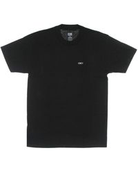 Obey - Tops ,Zwart ,Katoen Klassiek Zwart T-Shirt - Lyst