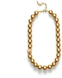 Anni Lu - Statement Goldkette Mit Perlendetail - Lyst
