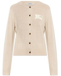 Burberry - Truien & Vesten ,Katoen Ekd Cotton Wool Cardigan - Lyst