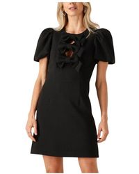 Ibana - Kleedjes ,Zwart ,Polyester Darcey Mini Jurk - Lyst
