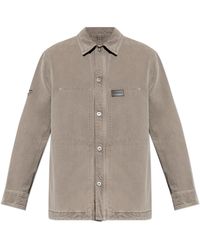 Ferragamo - Denimhemd Mit Logopatch - Lyst