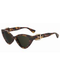 Moschino - Havana/schwarze sonnenbrille,schwarze/dunkelgraue sonnenbrille - Lyst