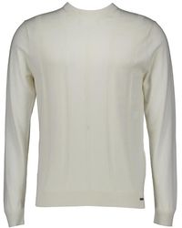 Gentiluomo - Truien & Vesten ,Wit ,Round Neck Ls Truien - Lyst