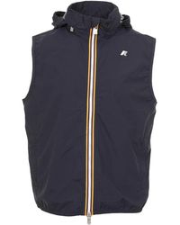 K-Way - Jassen ,Blauw ,Polyester Valen Vest Voor Tussenseizoen - Lyst