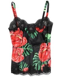 Dolce & Gabbana - Floral Silk Lace Cami - Lyst