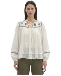 Berenice - Overhemden ,Wit ,Katoen Carmena Blouse - Lyst