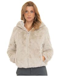Save The Duck - Wendbare kurze harrington-jacke mit kapuze - Lyst