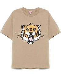 KENZO - Graues baumwoll-t-shirt stilvolles freizeitoutfit - Lyst